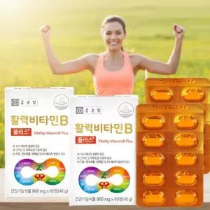 직장인 중장년 프리미엄 활력비타민B 8종 2개월분2박스 체내에너지생성 비도틴 엽산