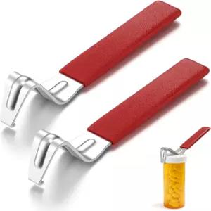 Acellegic 2개 빨간색 바이알 캡 제거 도구 61/2인치 길이 경구용 액체 터 병원 클리닉 약병 오프너