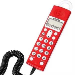 유선 전화기 MS 007 레드 벽걸이 발신자표시 맥슨