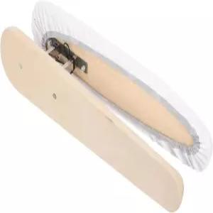 흰색 천 덮개와 나무 의자가 있는 밀리스텐 휴대용 테이블탑 다림질 보드 가정용 및 집들이용 컴팩트 책상