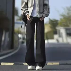 원더우면 팬츠 남성용 청바지 플레어 슬리퍼 가성비 커프스 퀄리티 올블랙 패셔너블 OPH1