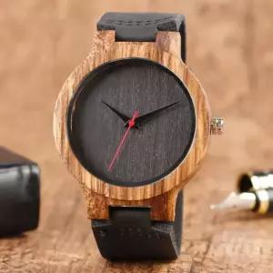 특이한 원목시계 모던 심플 손목시계
