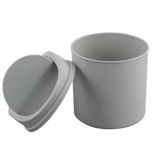 캐디네우스 2리터 미니 데스크탑 쓰레기통 스윙 뚜껑 포함 작은 회색