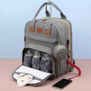 아기기저귀가방 신생저귀 갈이 그레이귀저기 백팩 엄마백 젖병 유모차보조 교체 출산선물 유모차백 가벼운