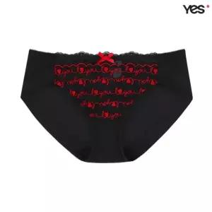 예스 YES 하트자수 블랙 헴팬티 YSWPYB02 491589