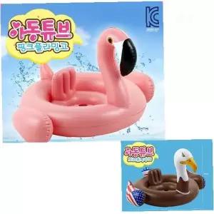 물놀이 튜브 동물 캐릭터 손잡이 안전 보행기형 여름 수영장 레저용품