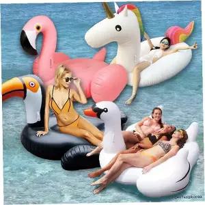 대형 동물 캐릭터 튜브 백조 유니콘 플라밍고 워터파크 수영 보조 용품