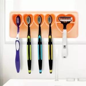 [SBD] 칫솔 홀더 수납 면도기 실리콘 걸이 무타공 거치대