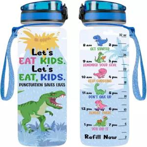 34HD 32온스 공룡 물병 과일 체가 달린 BPA 무료 재미있는 마마사우루스 선물 티렉스 엄마 병 귀여운 디노