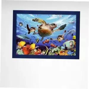 1000조각퍼즐 1000피스 바다거북의 여행 직소퍼즐 우드블루액자포함