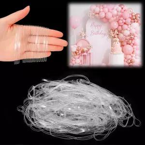 아치 프레임 갈랜드 벽 투명 풍선 커넥터 페스티벌 홀리데이 공예 장식용 탄성 타이 밴드용 Easty 200개