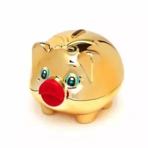 [문구] 캐릭터 돼지저금통 금색 저금통 아동용 미니