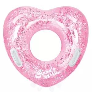 반짝이 하트 손잡이 튜브 어린이 물놀이 수영 보조 용품 여름 휴가 해변 수영장