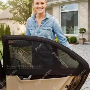 차량방충 차량모기장 뒷좌석커버 2p L 햇빛차단 드레이프형 통풍보호