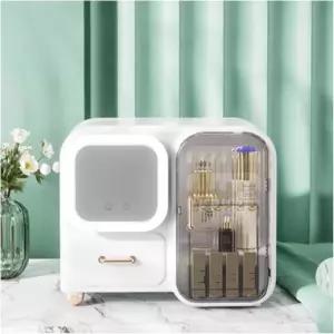 거울이 있는 화장품 상자 메이크업 정리함 보관함 스킨케어 대형 향수 보석 브러시 베니티 데스크 서랍장