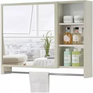 A1DFDFGOQSFG 스페이스 알루미늄 프로필 욕실 거울 캐비닛 상자 청소 수납 벽걸이 색상 1 사이즈 60 70cm 2