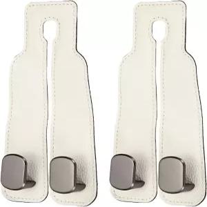 자동차용 파티킬 헤드레스트 후크 카시트 등받이 정리함 보관용 가죽 더블 행거 지갑 홀더 귀여운 가방