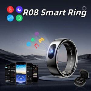 심박계 R08 스마트 남녀공용 충전 케이스 포함 건강 수면 모니터 5ATM 방수 멀티 스포츠 모드 심박수 모니터링