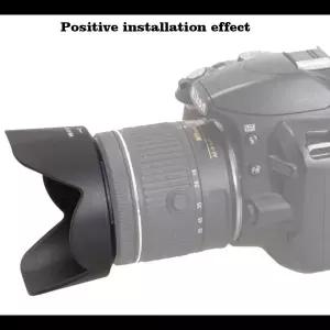 호환  HB-N106 HB N106 HBN106 렌즈 후드 55MM 가역 카메라 Lente D5600 D3400 D5500 D3300 D3200 AF-P18-5