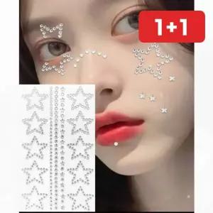 타투 스티커 얼굴 페이스 글리터 별 워터밤 파티