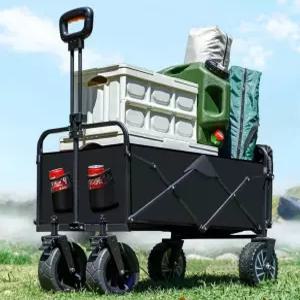 전동 웨건 폴딩 짐 수레 피크닉 광폭타이어 접이식 카트