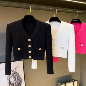 버튼 간절기 골지 숏카디건 가디건 가을 겨울 정장