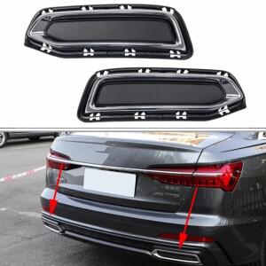 아우디 A6 C8 2019-2022 자동차 하단 후면 배기 머플러 테일 파이프 커버 트림 교체 액세서리 튜닝