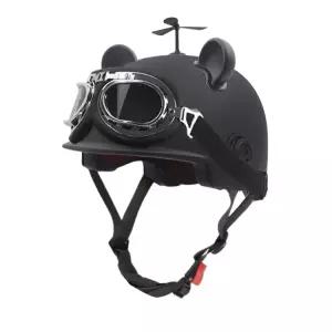 자전거 클래식 반모 하이바 귀여운 헬멧 스쿠터 경량 할리 초경량 벙거지 가벼운 여름