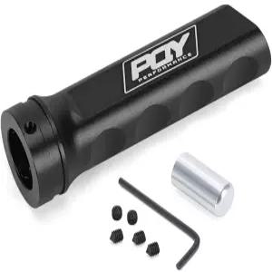 PQY 알루미늄 핸드브레이크 커버 슬리브 핸들 프로텍터 유니버설 블랙