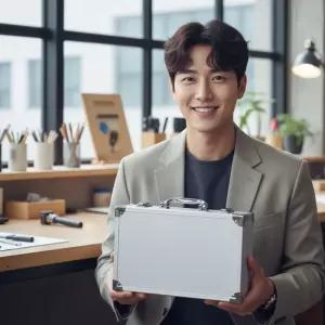 N1731 알루미늄 30CM 경량 미니 멀티케이스소품 보관함 수납함 악세사리 소품함 악세사리함 보관통 다용도