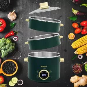 멀티 미니 분리형 고급 여행용 쿠커 전기 찜기 3단냄비포트 쿠커형 라면 이유식 에어프라이 압력