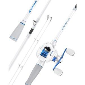 KastKing Centron Lite 여행용 낚싯대 및 릴 콤보, 휴대용 트윈 팁 스피닝 및 베이트 캐스터 콤보, 경량 IM6 흑연, 담수 바닷물 배스 송어용 휴대용 멀티 피스 키트