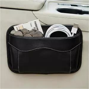 XJVSS 카시트 사이드 포켓 정리함 다기능 오토 콘솔 도어 윈도우 시트 보관 파우치 대부분의 차량용 가죽