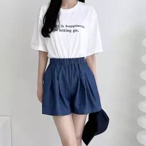 [라일리여성의류] Rly A라인 핏 쿨링 연청 숏팬츠 데일리 여름 반바지