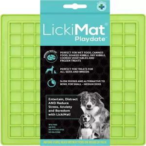 개를 위한 LickiMat 클래식 플레이데이트 슬로우 피더 핥기 매트 지루함 불안 감소제 음식 간식에 완벽