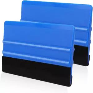 랩엑스퍼트 블루 펠트 스퀴지 비닐용 2개 중간 경도 스크레이퍼 도구 키트 공예용 자동차 윈도우 틴트 벽지