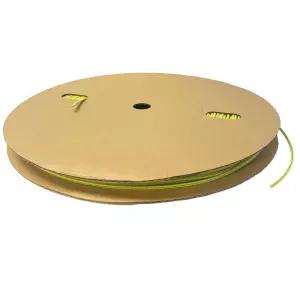 케이블 제어 3 1 열수축 튜브 - 3/16인치 250피트 노란색 및 녹색 폴리올레핀 전선 절연을 위한 산업용