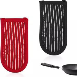 아스티메사 무쇠 프라이팬 손잡이 커버 미끄럼 방지 천 핫 팬 슬리브 세탁기 냄비 홀더 주방 요리 베이킹용