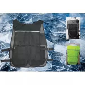 시원한 아이스 검정 메쉬 포켓n벨트 망사조끼 주방용 저감효과 아이스조끼