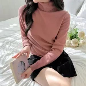 [라일리여성의류] Rly 신축성 좋은 긴팔 운동복 슬림핏 하이넥 티셔츠