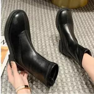 [라일리] Rly 데일리 여성 앵클부츠 편안한 스판 삭스 부츠 뒷