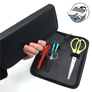 가위 정리 크래프트 가죽케이스 검정 색상