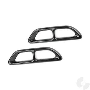 자동차 후면 배기 장식 커버 머플러 스테인레스 스틸 테일 스로트 패치 Honda Accord 10th Gen 2018-2020