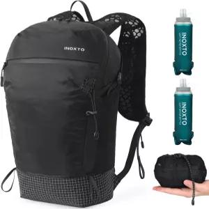 IX 이노엑스토 하이킹 백팩 15L/22L 초경량 패커블 여행 소형 방수 접이식 야외 데이 남성용 500ML 소프트