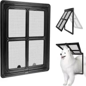남산 개 스크린 도어 통로 크기 12 x 16 인치 슬라이딩 대형 애완동물 자석 자동 닫힘 자체 조립 잠금 가능