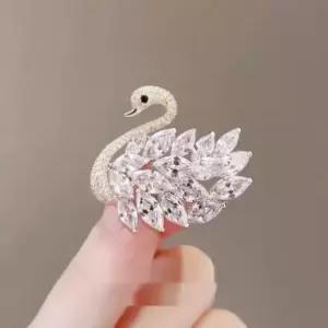 장식 자켓 코사지 백조 패션 정장 브로치 여성 재킷