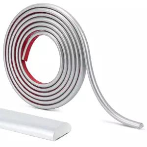 롱킹 10피트 필 앤 스틱 트림 벽 가장자리 테두리 백스플래시 타일용 몰딩 유연성 및 자가 접착 실버