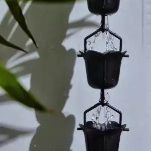 레인체인 빗물받이 한옥 용품 처마 야외 장식품 배수 정원 사찰 지붕