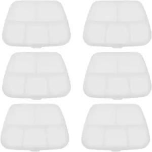 여행 홈스쿨용 FRCOLOR 투명 6칸 알약 정리함 컴팩트 메디신 박스 3.34X2.36X0.78인치 휴대용 주간 케이스