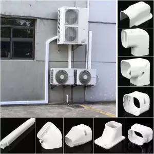 75*65mm 에어컨 라인셋 커버 시스템 PVC 간편 설치 커플링 엔드 캡 플랫 엘보 내후성 벽